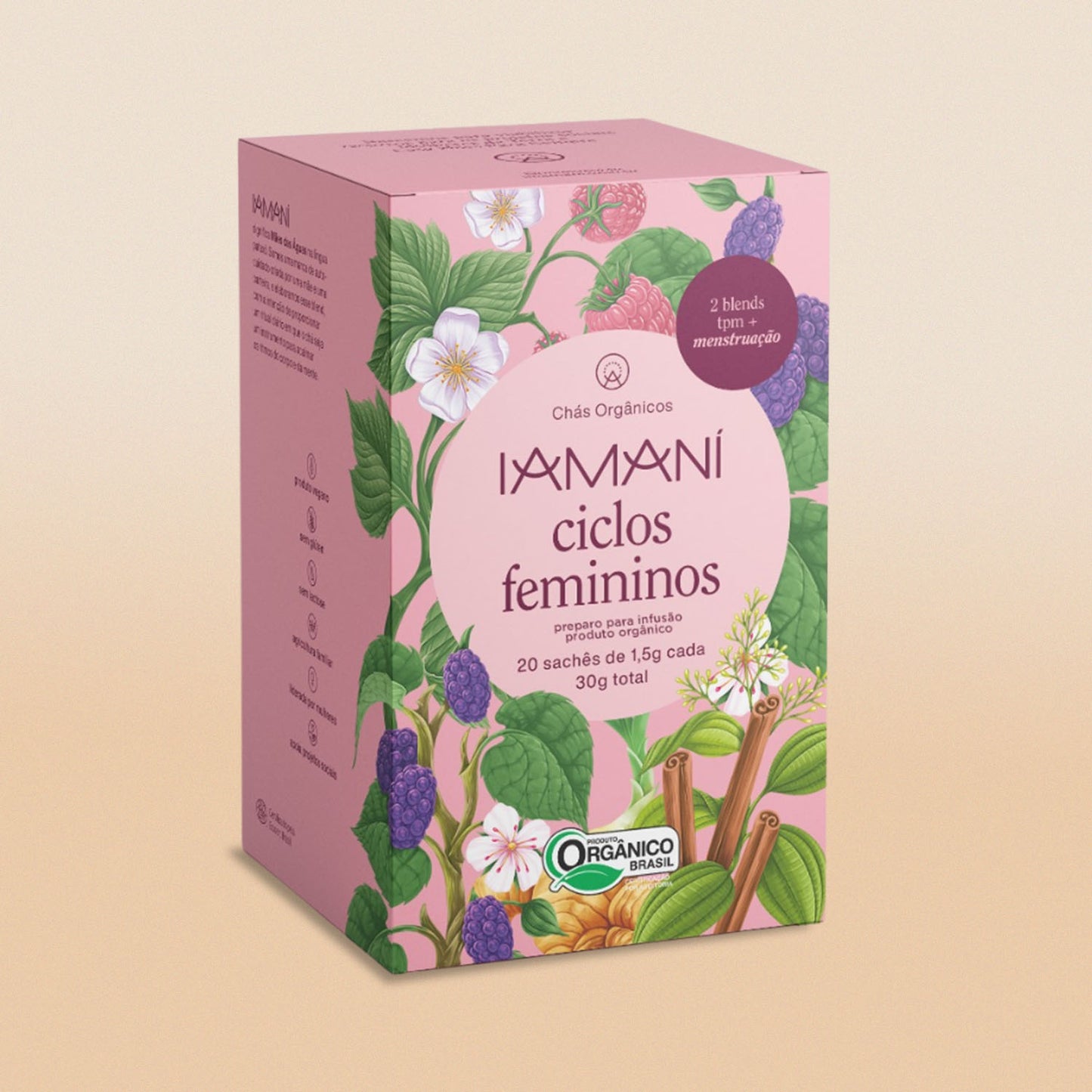 Chá Orgânico Ciclos Femininos (tpm + menstruação - 20 sachês)