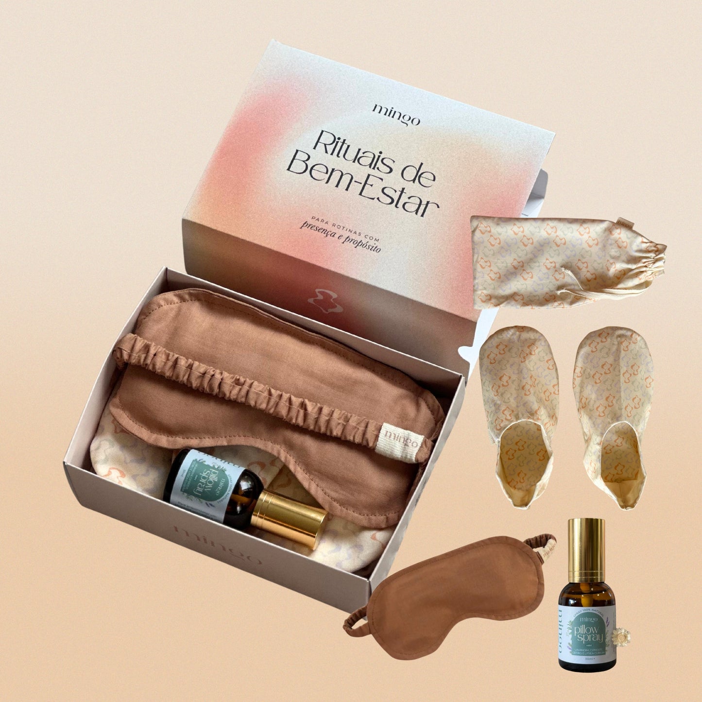Kit Rituais de Bem-Estar Salmão - Dormir Bem Mini Pillow + Flower Mask & Feet