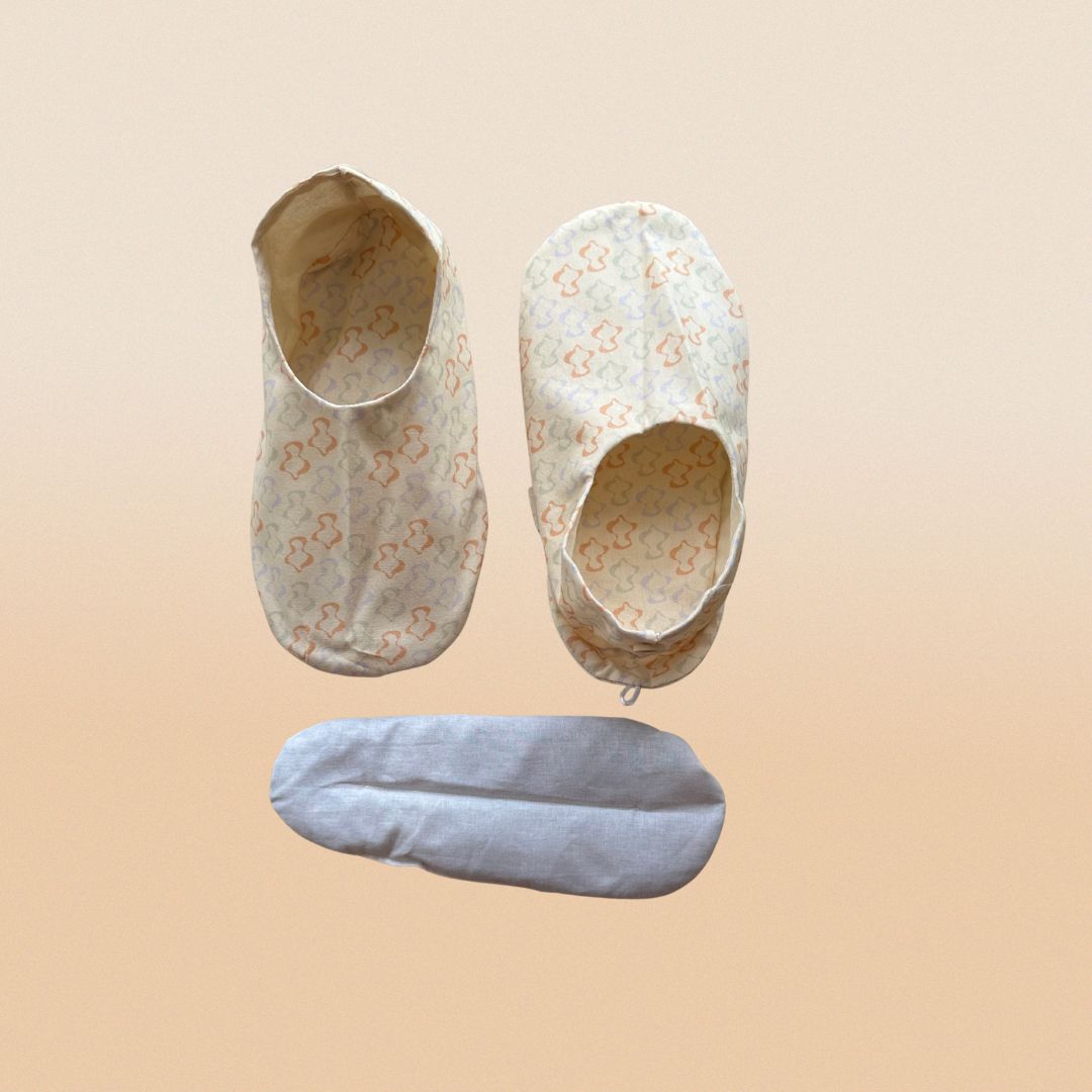 Flower Feet P (33-35) – Pantufa Térmica de Sementes para Escalda Pés e Relaxamento