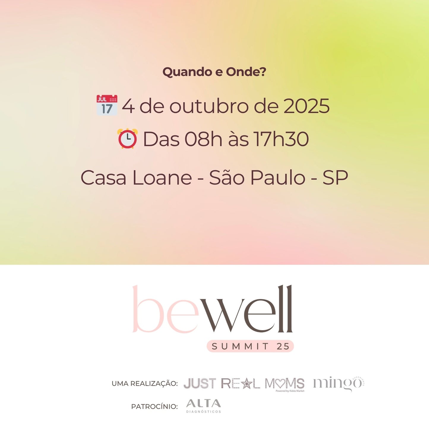 Ingresso Be Well Summit 2025 - 2º Lote até 15/09