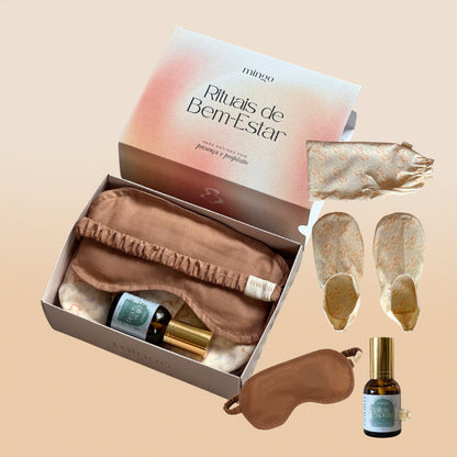 Kit Rituais de Bem-Estar Salmão - Dormir Bem Mini Pillow + Flower Mask & Feet