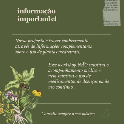 Workshop Cuidados Naturais - Presencial & Online 27/03