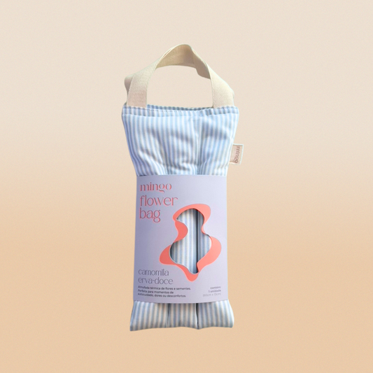 Flower Bag Azul Listrado